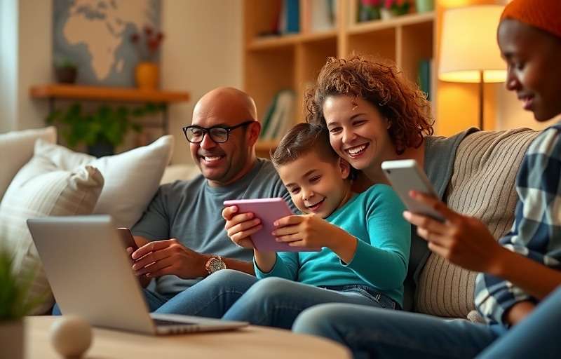 Cumin Legend Champion Family Gameplay Screenshot of Cumin Legend Champion showing a family playing together on different devices