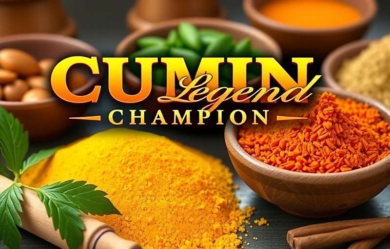 Cumin Legend Champion Official Game Cover Cumin Legend Champion game cover featuring various Indian spices with cumin prominently displayed in a traditional setting